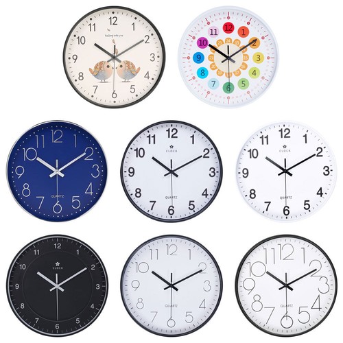 Round wall clock silent - clock,
