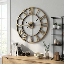 Large Wall Clocks Metal Roman